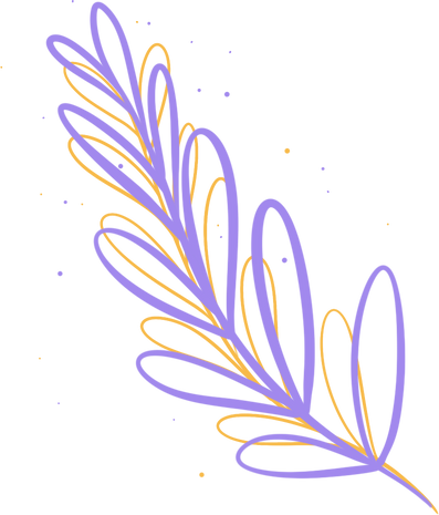 Hand Drawn Purple Branch